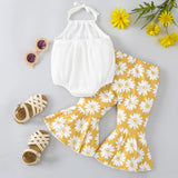 Baby Girl Floral Flare Pants Clothes Set