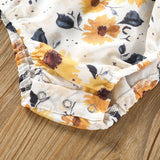 Baby Girls Floral Rompers Flare Pants Set