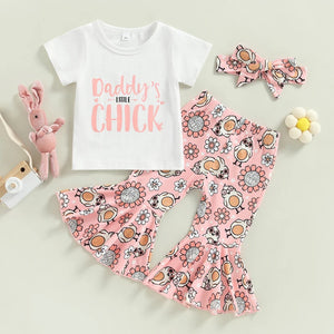 Baby Girls Daddy's Chick Clothes Set