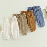 Baby Toddler Boys Girls Cotton Linen Pants