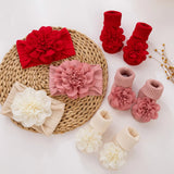 Flower Baby Headbands Socks