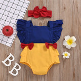Baby Girls Snow White Rompers Set