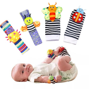 4pcs Infant Baby Wrist Rattle and Foot Socks-Elite Outlet Store