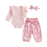 Baby Girl Long Sleeve Floral Clothes Set