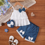 Baby Girl Toddler Ruffle Bow Clothes Set