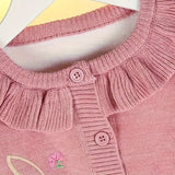 Toddler Girl Children's Rabbit Embroidered Cardigan