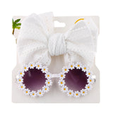 Daisy Flower Sunglasses Baby Headband Set