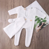 Newborn Photography Suit Romper Hat Set