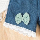 Baby Girl Toddler Top Shorts Bag Set