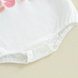 Baby Girl Embroidery Daddy's Bestie Rompers
