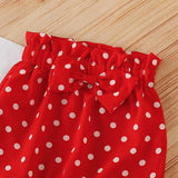 Newborn Baby Girls Red Polka Dot Clothes Set