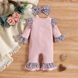 Newborn Baby Girl Leopard Clothes Set