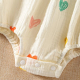 Baby Girl Soft Cotton Rompers Hat Set