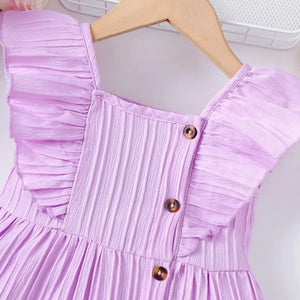 Newborn Baby Girl Purple Summer Dress