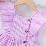Newborn Baby Girl Purple Summer Dress