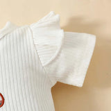 Newborn Baby Girl Plaid Bear Clothes Set