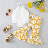 Baby Girl Floral Flare Pants Clothes Set