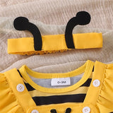 Newborn Baby Girl Halloween Bee Clothes Set