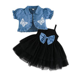 Infant Girl Tulle Dress Cardigan Clothes Set