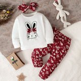 Baby Girl Rabbit Floral Spring Autumn Clothes Set