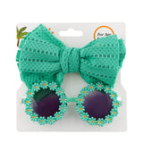 Daisy Flower Sunglasses Baby Headband Set