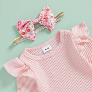 Baby Girl Long Sleeve Floral Clothes Set