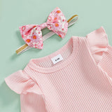 Baby Girl Long Sleeve Floral Clothes Set
