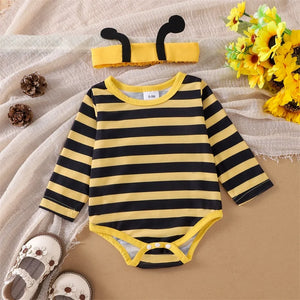 Newborn Baby Girl Halloween Bee Clothes Set