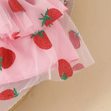 Newborn Baby Girls Strawberry Dress Set