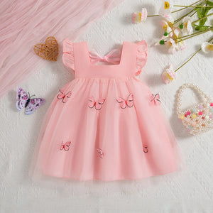 Baby Girl Pink Butterfly Dress 0-3 Years