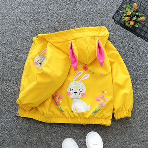 Baby Girls Toddler Rabbit Windbreaker Coat