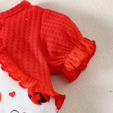 Newborn Baby Girls Ladybug Clothes Set