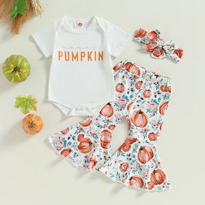 Baby Girls Mama's Pumpkin Halloween Clothes Set