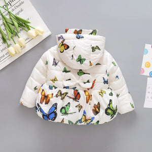 Butterfly Print Winter Jackets