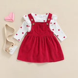 Baby Girls Heart Pattern Clothes Set