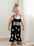 Halloween Kids Toddler Girls Embroidery Jumpsuit