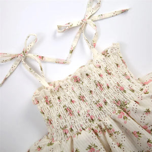 Baby Girl Floral Romper Dress Headband
