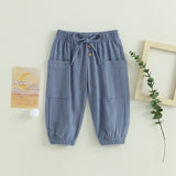 Baby Toddler Boys Girls Cotton Linen Pants