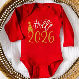 Hello 2026 Newborn Baby Rompers