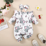 Baby Girl Cute Elephant Bodysuit + Headband-Elite Outlet Store