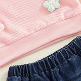 Toddler Girl Crochet Flower Fall Outfits