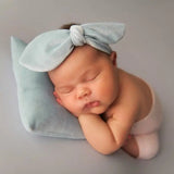 Newborn Photography Prop Headband Pillow Set