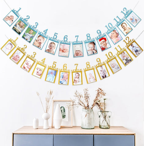 Baby Accessories - 12 Months Photo Frame Banner