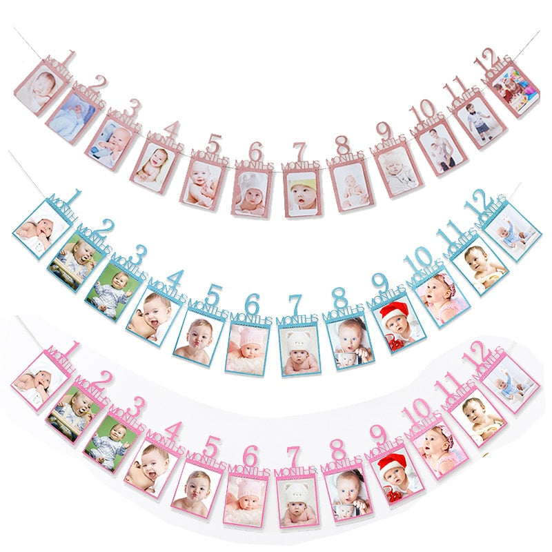 Baby Accessories - 12 Months Photo Frame Banner