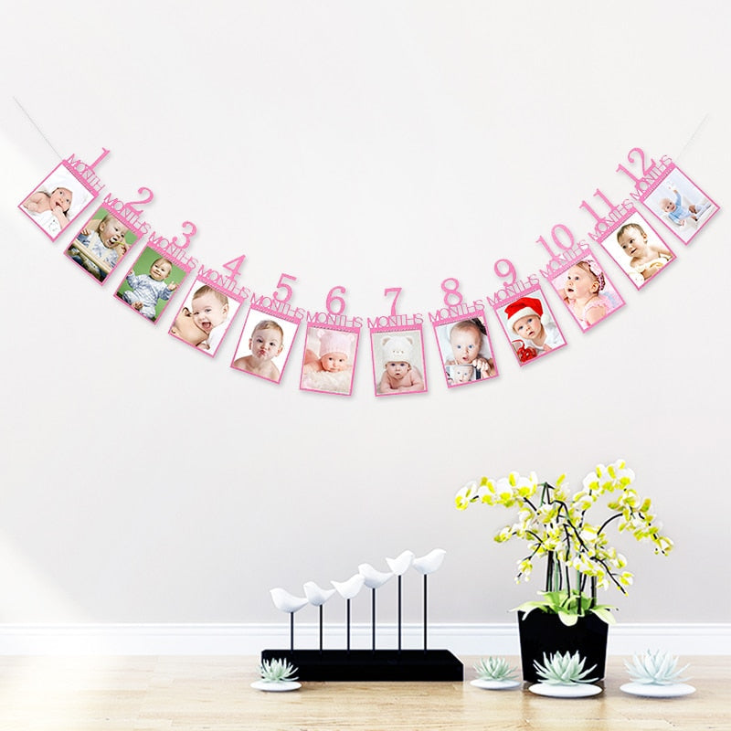 Baby Accessories - 12 Months Photo Frame Banner