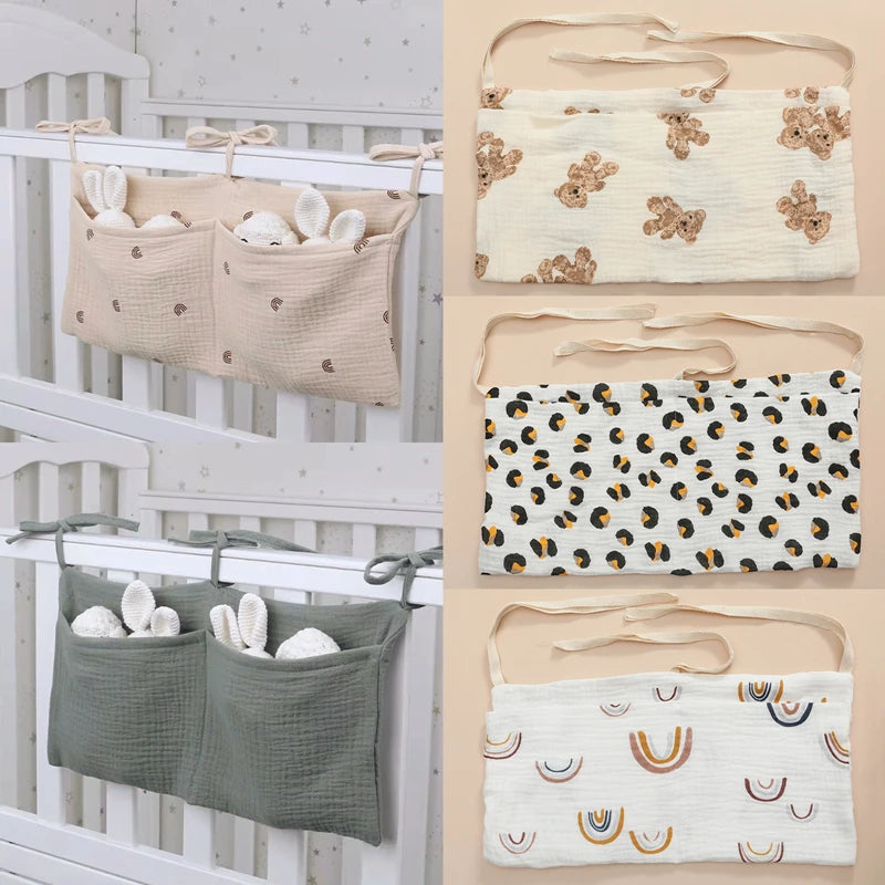 Baby Accessories - Crib Baby Bed Hanging Storage Bumper Bag