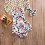 Summer Floral Rompers & Headband Set