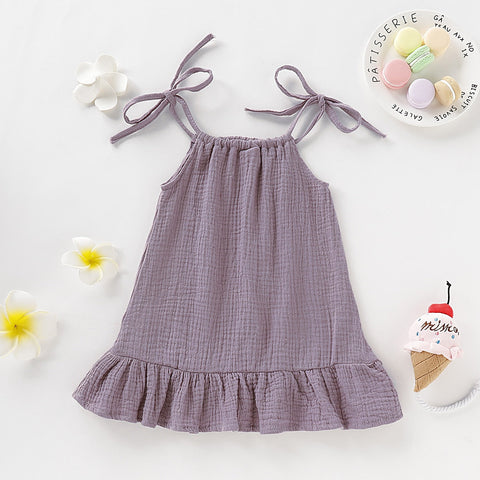 Baby Girl Dress - Summer Toddler Baby Girl Sleeveless Ruffles Dresses
