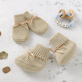 Baby Knitted Shoes & Gloves Set 0-18M