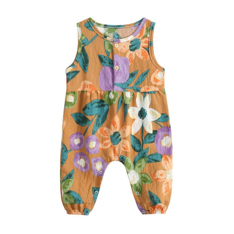 Baby Romper - Baby Girls Sleeveless Jumpsuits